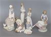 Six Lladro figures                                                                                                                     