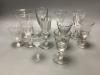 Eleven various 18th/19th century wine and liqueur glasses                                                                                                                                                                   