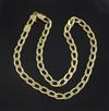 An Italian 18ct gold curb link necklace, 40.5cm.                                                                                       