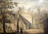 Robert Marris (1750-1827) Views of a Dutch house with figures in the garden 21 x 30in.                                                 