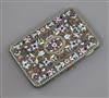 An early 20th century Russian 84 zolotnik silver and polychrome cloisonne enamel cigarette case, gross 180 grams.                      