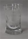 A Masonic engraved glass for Mother of Kilwinning lodge                                                                                