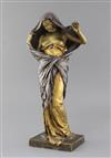 Louis Ernest Barias (1841-1905) A silvered and gilt bronze figure of 'La Nature se dévoilant devant la Science' 16.5in.                