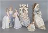 Six Lladro figures tallest 28.5cm                                                                                                      