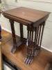 A quartetto of Edwardian satinwood banded mahogany tea tables, width 42cm, depth 31cm, height 61cm                                                                                                                          