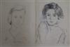 Eileen Alice Soper (1905-1990), eight pencil portraits of children, 1951-52, approx. 38cm x 25.5cm                                     