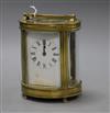 An oval four glass carriage clock                                                                                                      