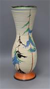A Clarice Cliff vase height 46cm                                                                                                       