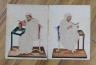 19th century Continental School, two gouache and pinwork, Studies of seated Scholars, 24 x 18cm, unframed                                                                                                                   