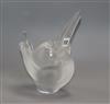 A modern Lalique doves vase, reduced height 21cm                                                                                       