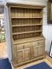 An early 19th century Irish pine dresser, length 122cm, depth 45cm, height 202cm                                                                                                                                            