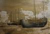 H. Neirynck, a pair of oils on canvas, Beached fishing boats, signed and dated 1925/1929 60 x 90cm.                                    