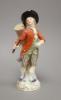 A late Meissen porcelain figure of a drummer boy, polychrome-decorated on scrolled base, height 15cm                                                                                                                        