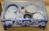 A Japanese blue and white flower trough and other Oriental ceramics L.33cm                                                             