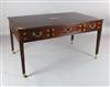 A George III inlaid mahogany writing table, W.5ft D.3ft H.2ft 7in.                                                                     