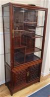 A Chinese rosewood cabinet W.84cm                                                                                                      