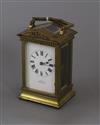 A French lacquered brass carriage timepiece                                                                                            