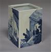 A blue and white Chinese brush pot height 13cm                                                                                         