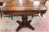 An early Victorian rosewood folding tea table W.101cm                                                                                  