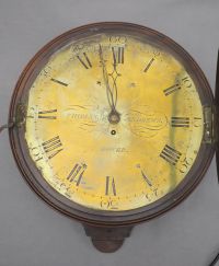 Thomas Andrews of Dover. A George III mahogany wall timepiece, diameter 16.5in depth 6.5in.                                            