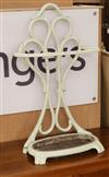 A Victorian white painted stick and umbrella stand W.42cm                                                                              