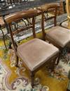 A pair of Victorian rosewood dining chairs                                                                                             