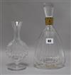 A Baccarat decanter and a vase decanter height 29cm                                                                                    
