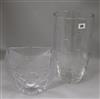 A Waterford glass vase and a Galway vase height 37cm                                                                                   