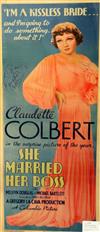 She Married Her Boss, 1935, Columbia, U.S. insert, signed and inscribed by Claudette Colbert in blue ink 36x14in. (92x36cm.)           