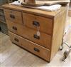 A pine four drawer chest. W.90cm                                                                                                       