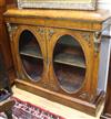 A Victorian walnut dwarf bookcase W.117cm                                                                                              