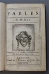 Gay, John - Fables, 2 vols, 2nd edition, 8vo, 19th century calf, Vol 1 with engraved title vignette and 51 text                        