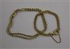 A 9ct gold curb-link bracelet and a yellow metal belcher-link necklace                                                                 