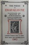 Poe, Edgar Allan - Poems, illustrated by William Heath Robinson, 8vo, cloth, spine discoloured, London and                             