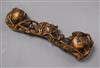 A Chinese carved wood sceptre length 35cm                                                                                              