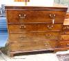 A George IV mahogany secretaire chest, width 116cm, depth 54cm, height 119cm                                                                                                                                                