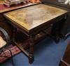 A draw leaf oak table W.94cm                                                                                                           