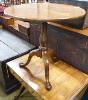 An early 19th century mahogany circular tilt top tripod tea table, diameter 74cm, height 72cm                                                                                                                               