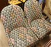 A pair of Victorian rosewood tapestry upholstered nursing chairs                                                                       