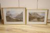 Edward Arden (1847-1910), two watercolours, Mountain landscapes, signed, 34 x 48cm and 30 x 45cm                                                                                                                            