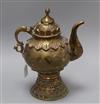 An Indo-Persian brass hotwater samovar height 33cm                                                                                     