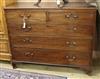 A George III mahogany five drawer chest. W.125cm                                                                                       