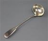 An early 19th century Aberdeen silver sauce ladle by William Jamieson.                                                                 