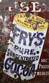 Frys chocolate 1940's enamel advertising sign 153.5 x 91.5cm                                                                           