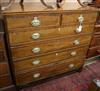 A George III inlaid and crossbanded mahogany chest of drawers W.119cm                                                                  