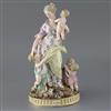 A Meissen group of a classical maiden and four cherubs, 19th century, H. 29cm                                                          