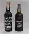 Two bottles port Dalva 1985, Noval 1980                                                                                                