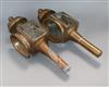 A pair of copper coach lamps                                                                                                           