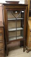 An Edwardian inlaid mahogany display cabinet W.58cm                                                                                    