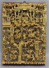 A Chinese gilt painted wood panel H.41cm. W.30cm.                                                                                      